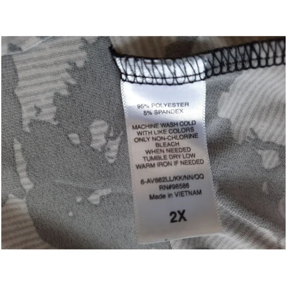 Ava James 2X Plus Women Spandex Blouse Back Keyhole Sleeveless Multi-Color - Picture 7 of 8